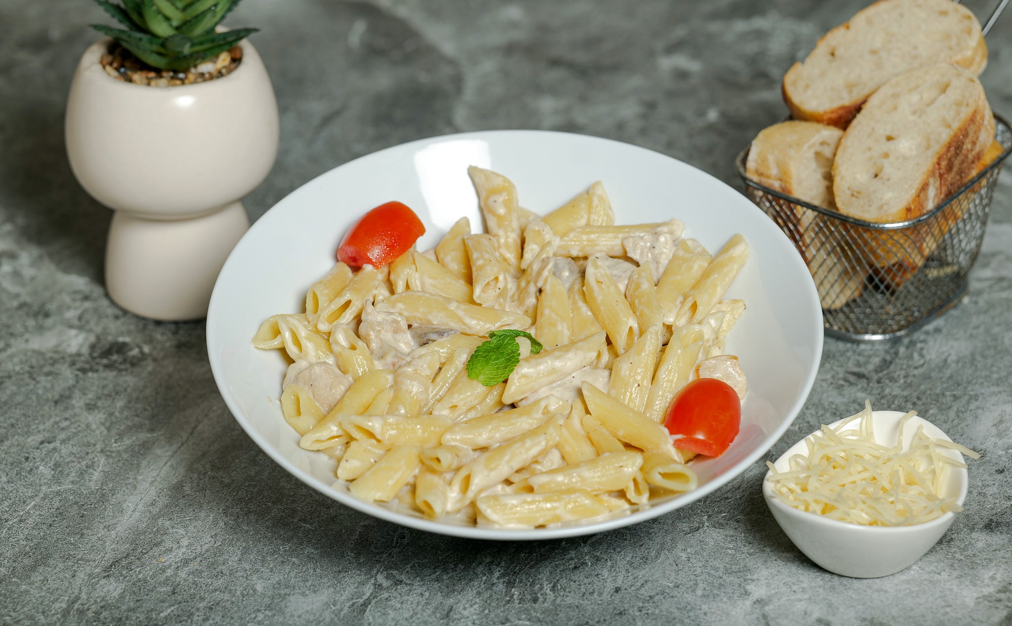 Pâtes Poulet sauce Forestière